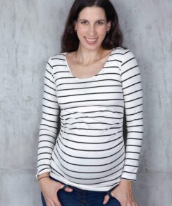 חולצת הריון צמודה פסים